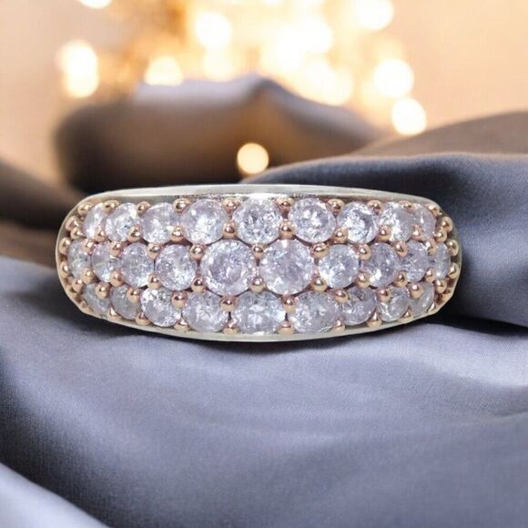 VINTAGE-14k Gold- Pink Diamond Ring -Size 9- 1 CT - Pink Champagne Diamond -4.2g - Picture 8 of 16